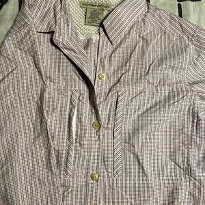 ExOfficio Blue and Red Plaid Shirt